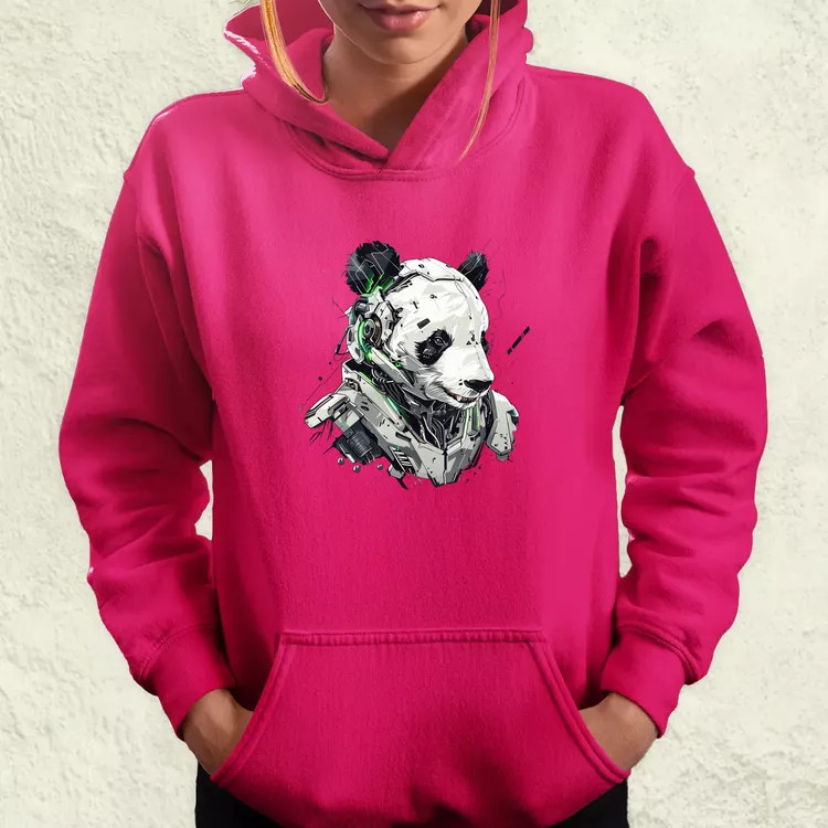 Kiborg panda v2 női pulóver