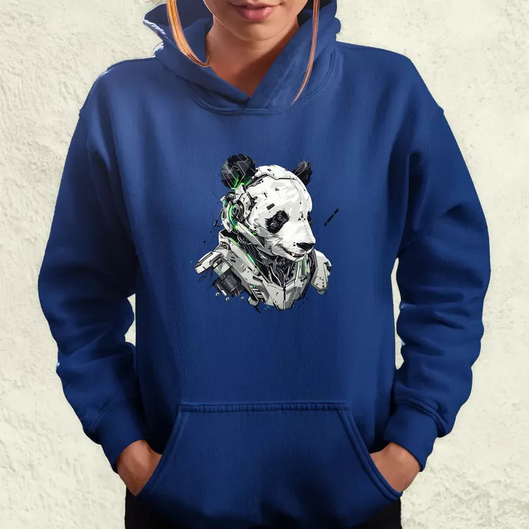 Kiborg panda v2 női pulóver