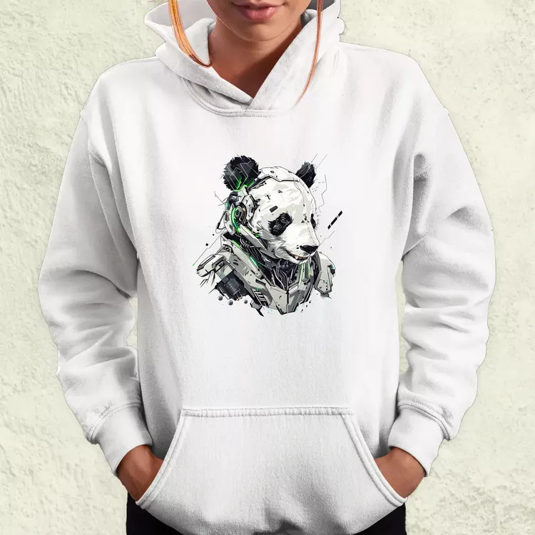 Kiborg panda v2 női pulóver