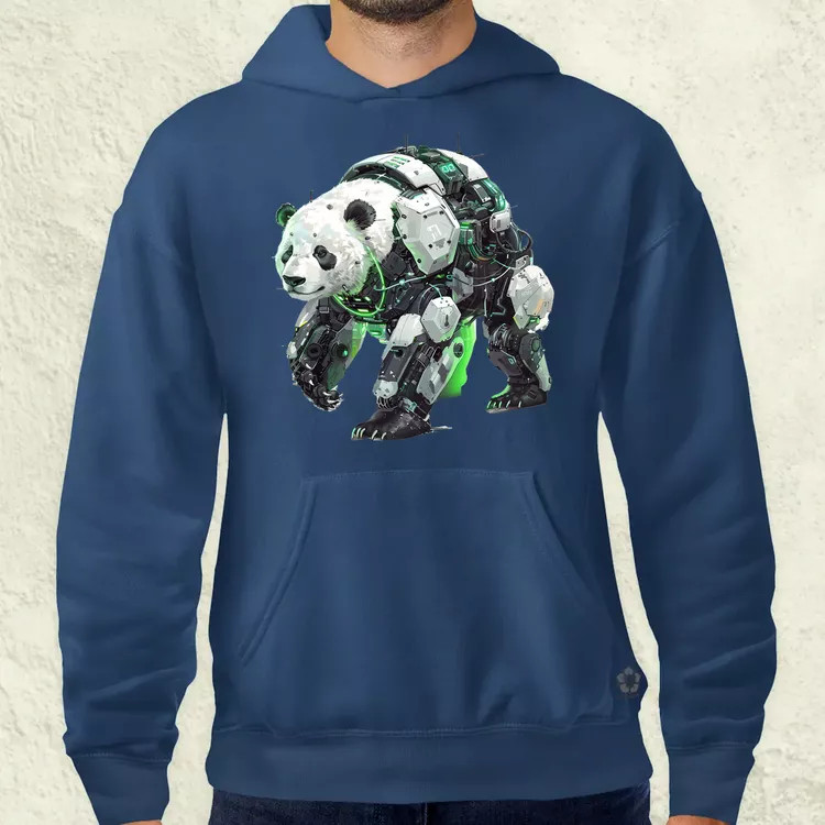 Kiborg panda v7 férfi pulóver