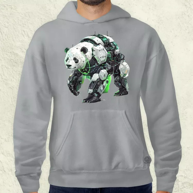 Kiborg panda v7 férfi pulóver