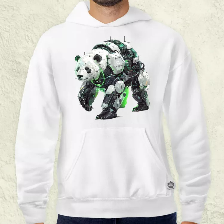 Kiborg panda v7 férfi pulóver