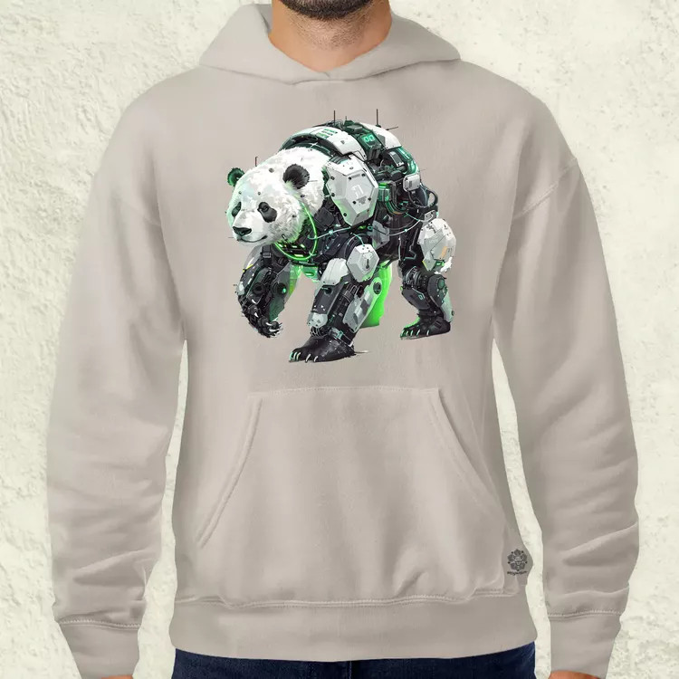 Kiborg panda v7 férfi pulóver