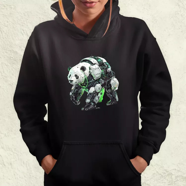 Kiborg panda v7 női pulóver