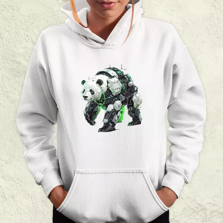 Kiborg panda v7 női pulóver