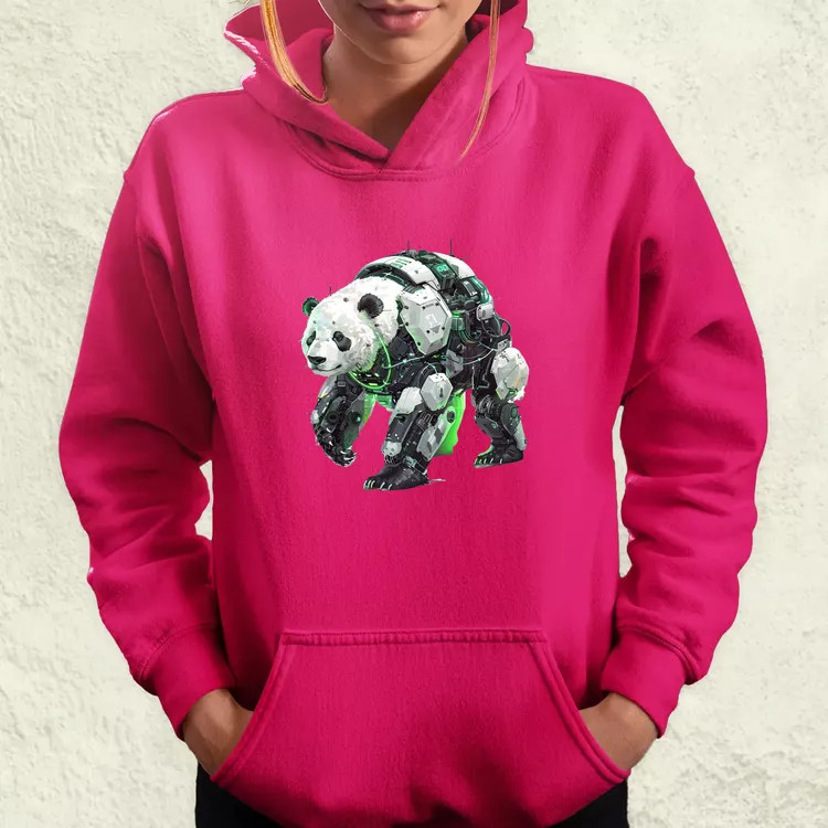 Kiborg panda v7 női pulóver
