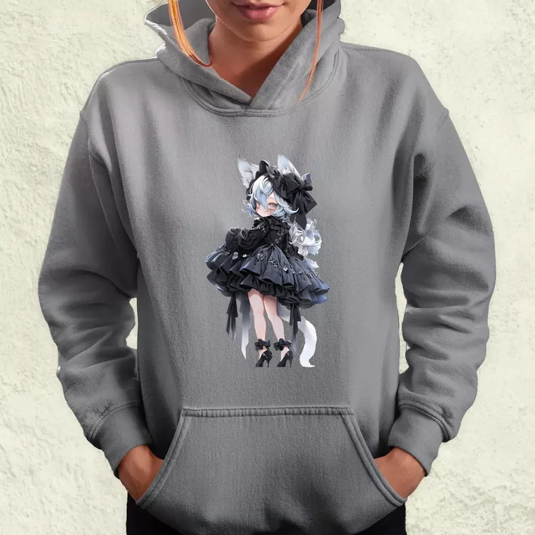 Chibi macskalány v7 női pulóver