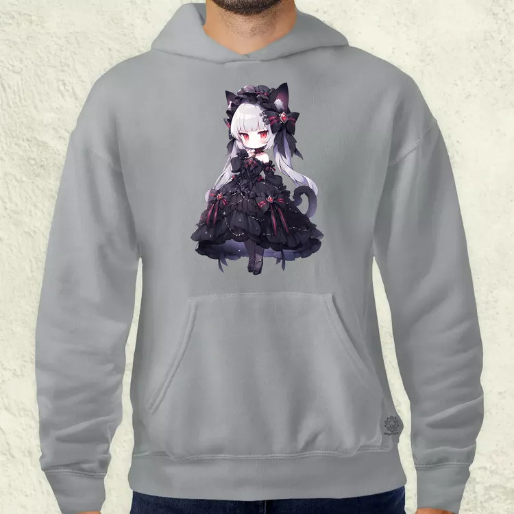 Chibi macskalány v8 férfi pulóver