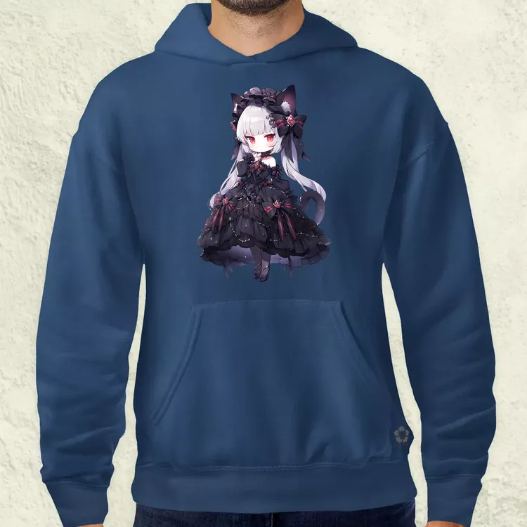 Chibi macskalány v8 férfi pulóver