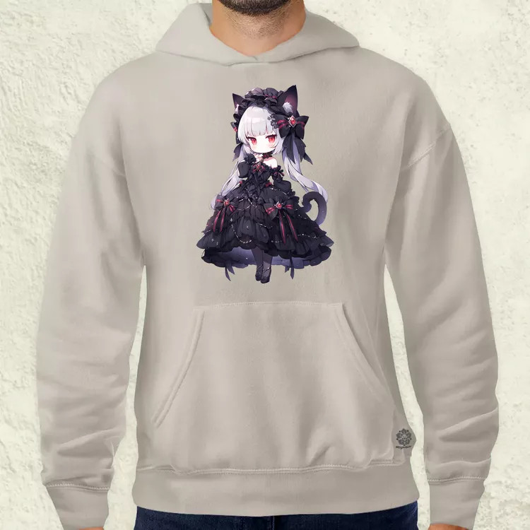 Chibi macskalány v8 férfi pulóver