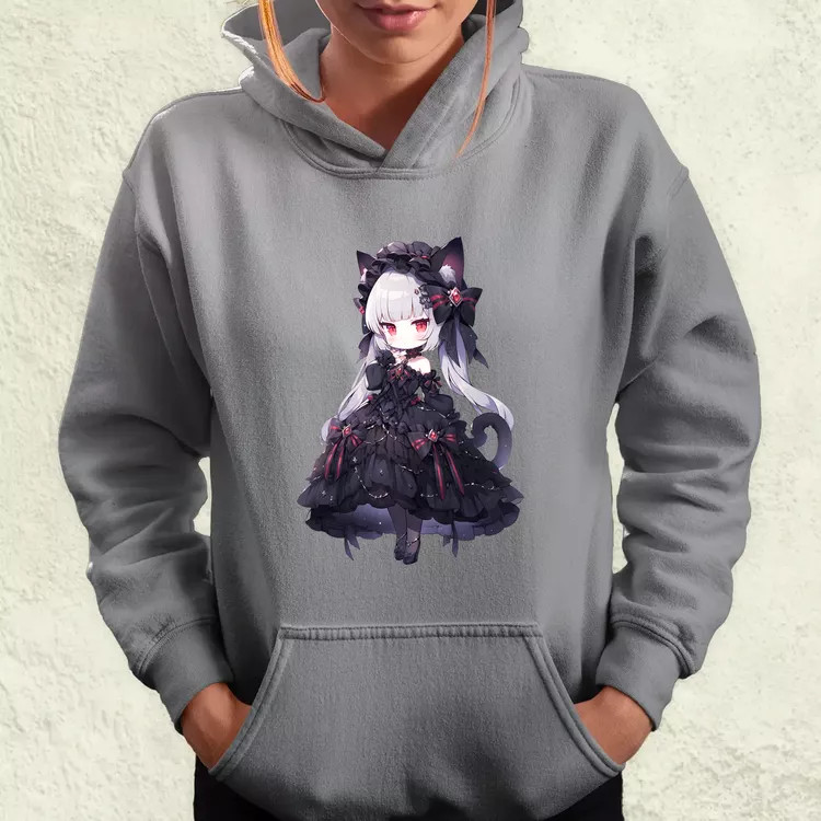 Chibi macskalány v8 női pulóver