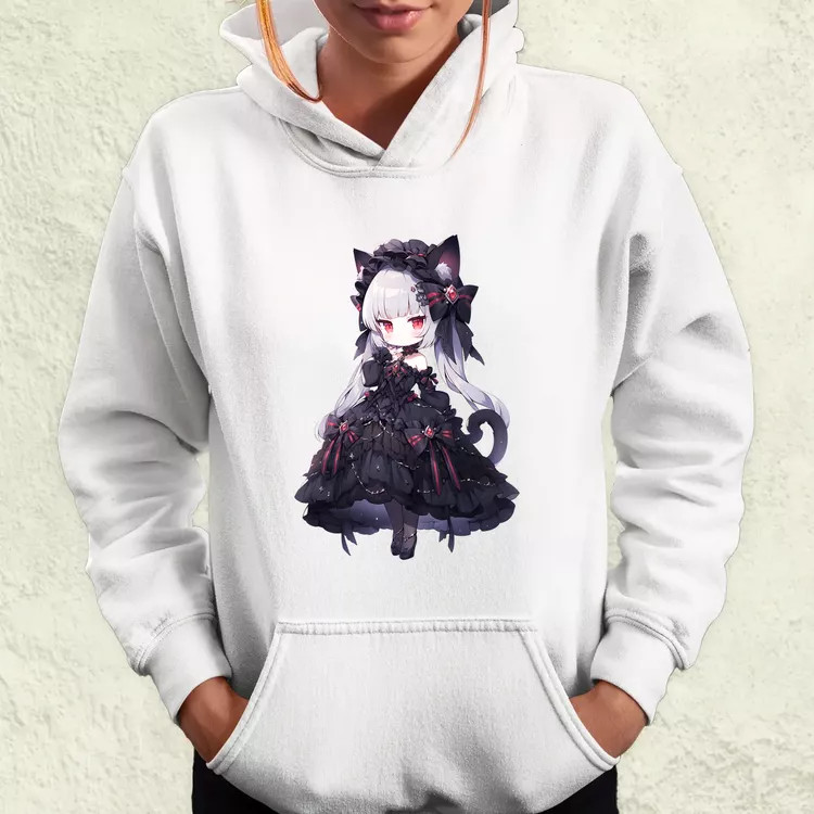 Chibi macskalány v8 női pulóver