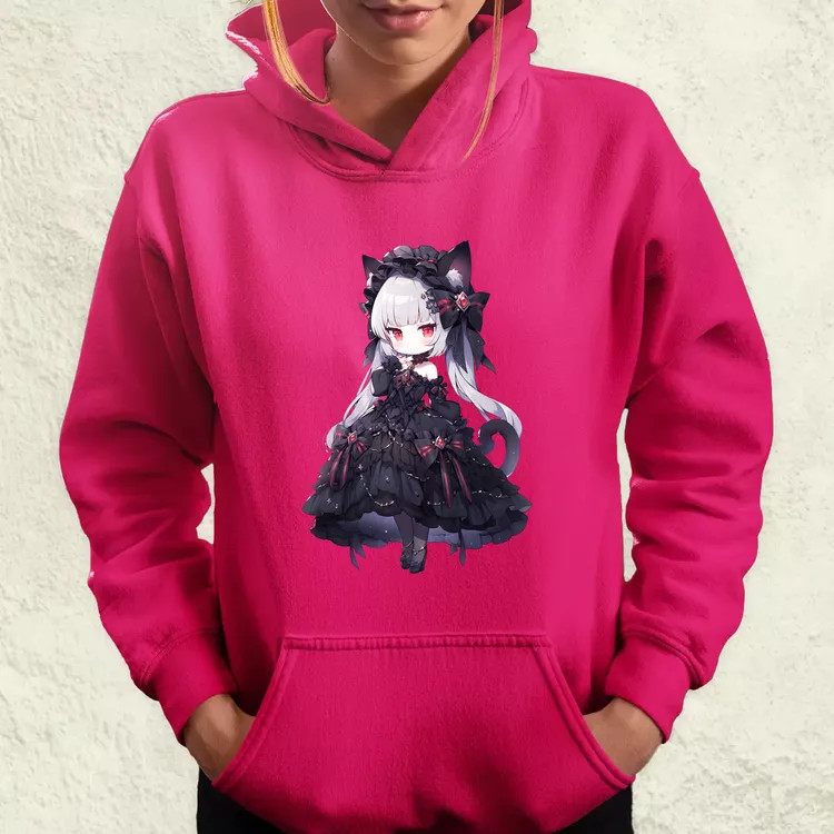 Chibi macskalány v8 női pulóver