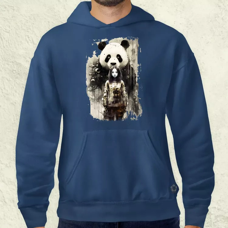 Lány és Panda v1 férfi pulóver