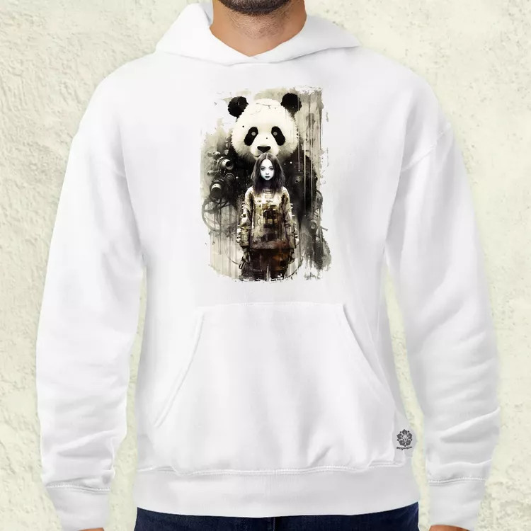 Lány és Panda v1 férfi pulóver