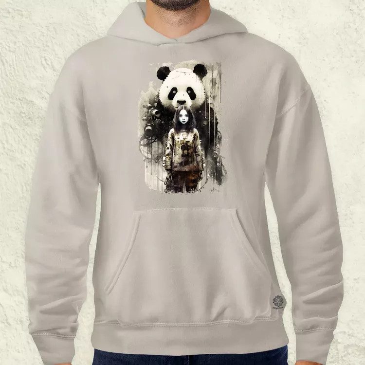 Lány és Panda v1 férfi pulóver