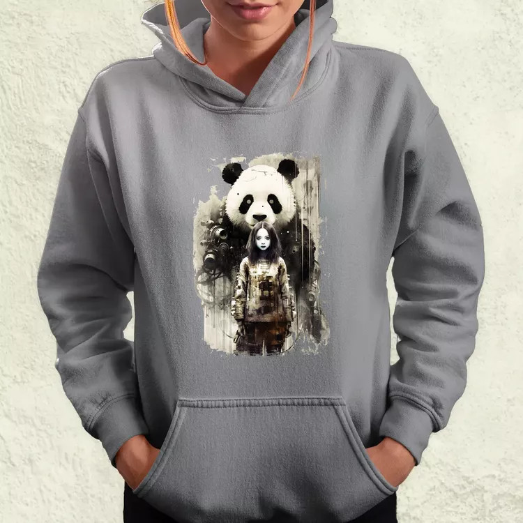 Lány és Panda v1 női pulóver