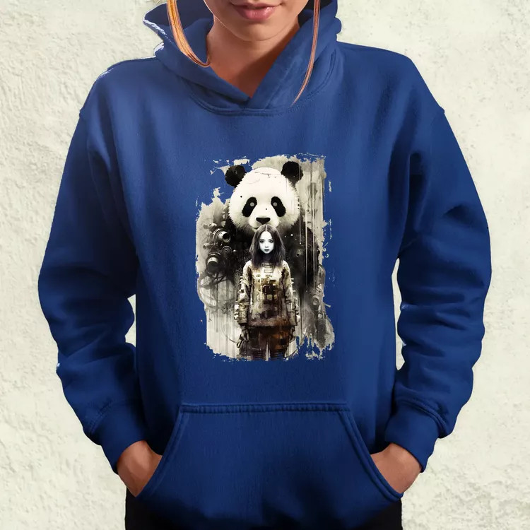 Lány és Panda v1 női pulóver