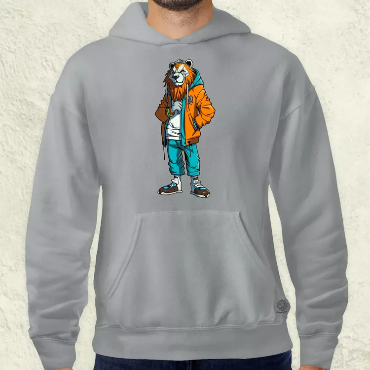 Laza oroszlán srác v1 férfi pulóver