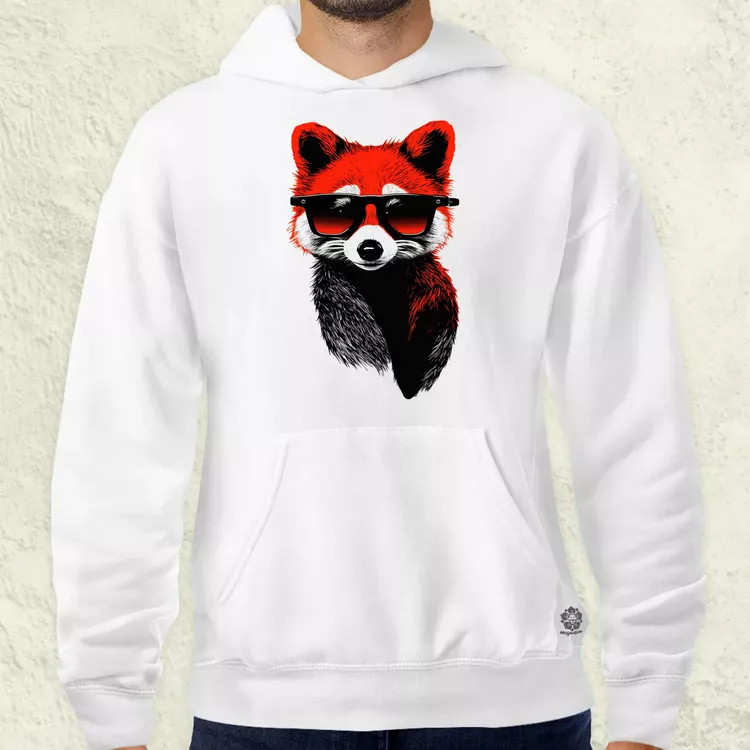 Laza vörös panda v3 férfi pulóver