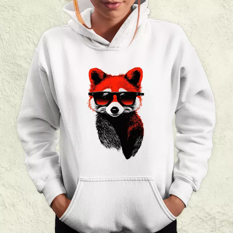 Laza vörös panda v3 női pulóver