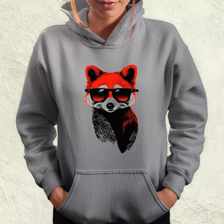 Laza vörös panda v3 női pulóver