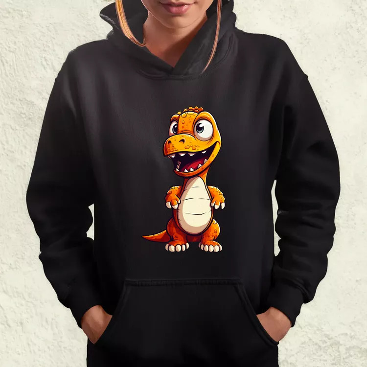 Narancs dinó v3 női pulóver