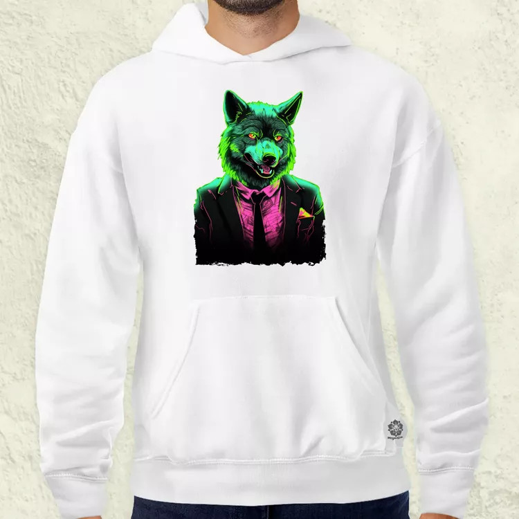 Neon gengszter farkas v1 férfi pulóver