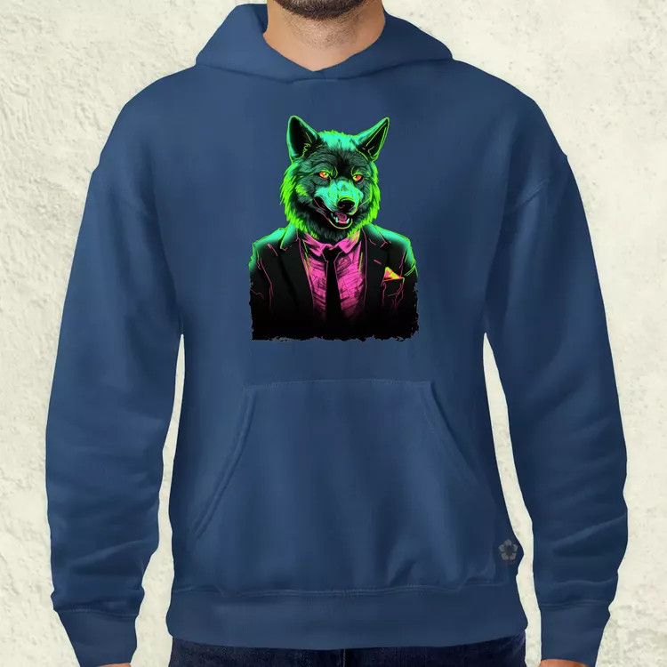Neon gengszter farkas v1 férfi pulóver