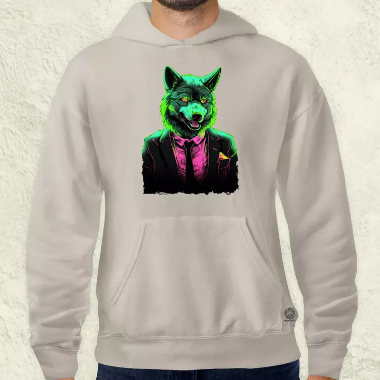 Neon gengszter farkas v1 férfi pulóver