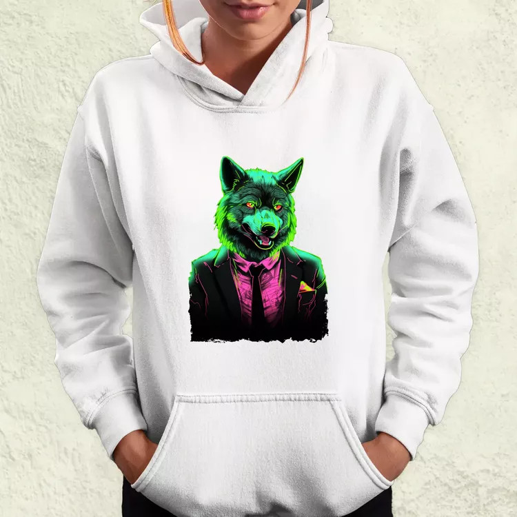Neon gengszter farkas v1 női pulóver