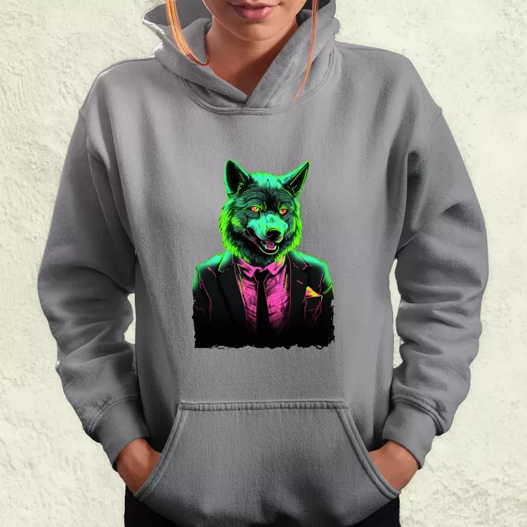 Neon gengszter farkas v1 női pulóver