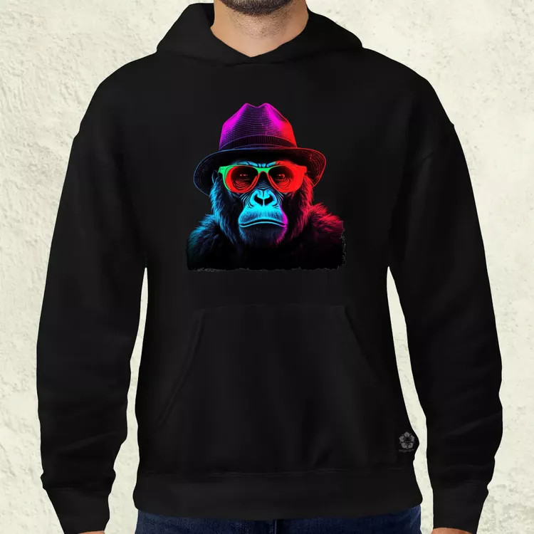 Neon gengszter gorilla férfi pulóver