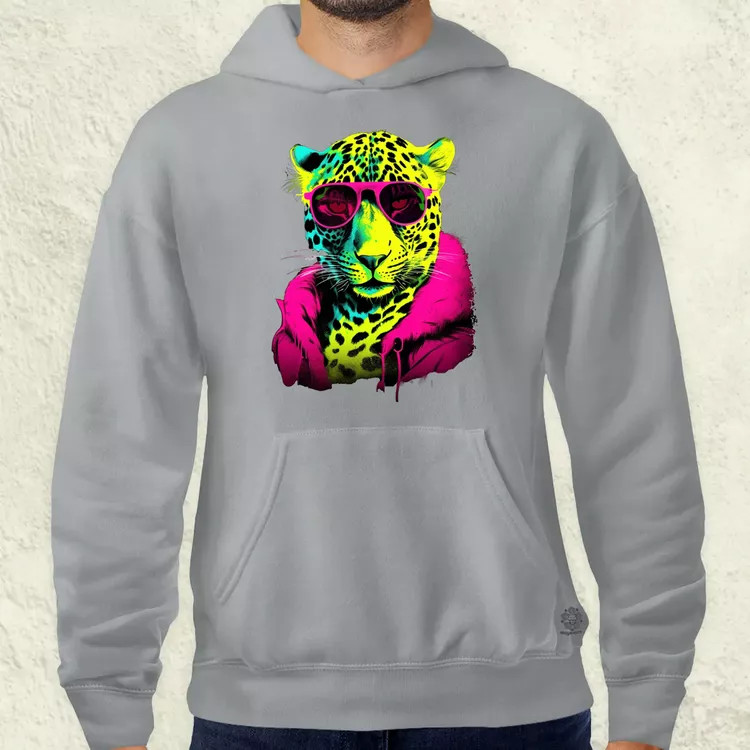 Neon gengszter leopárd férfi pulóver