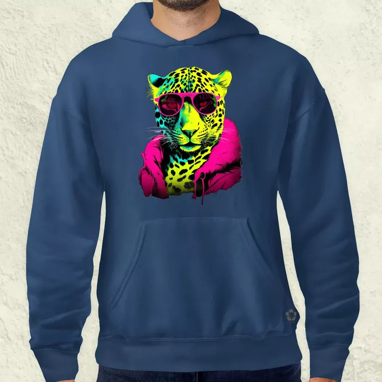 Neon gengszter leopárd férfi pulóver