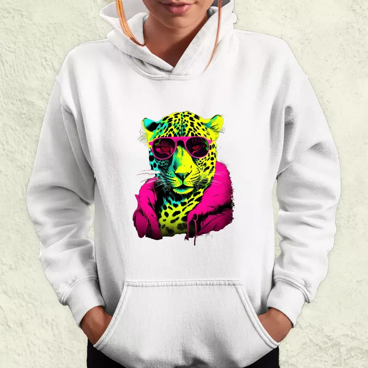 Neon gengszter leopárd női pulóver