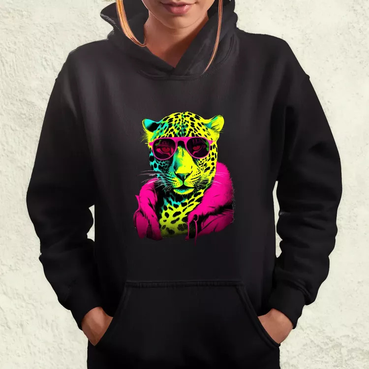 Neon gengszter leopárd női pulóver