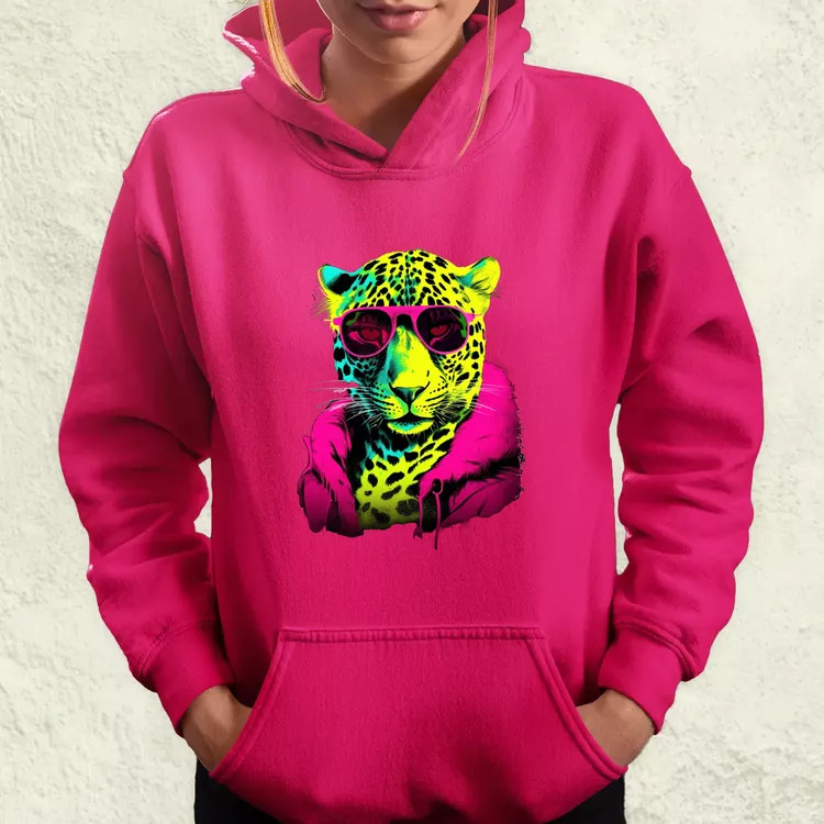 Neon gengszter leopárd női pulóver
