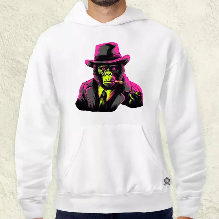 Neon gengszter majom férfi pulóver