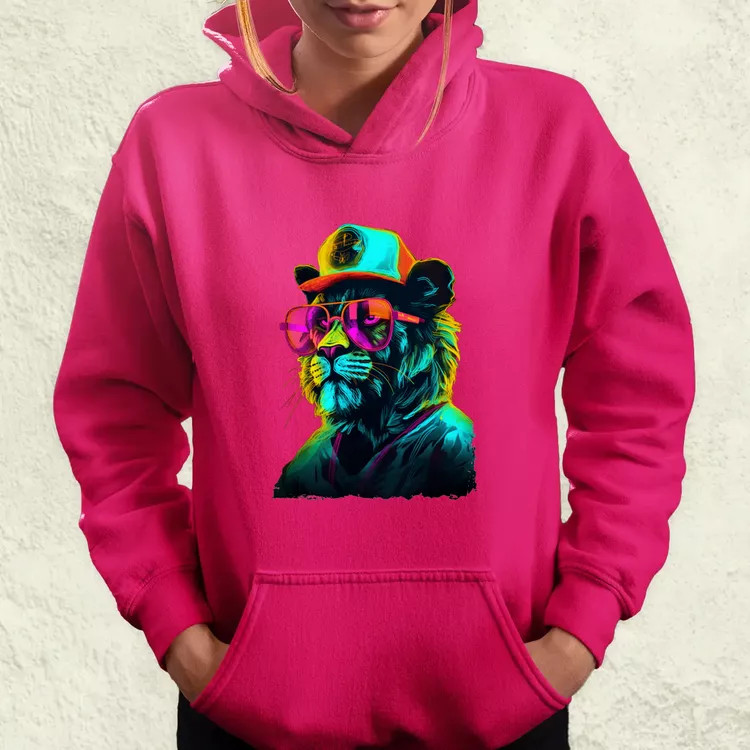 Neon gengszter oroszlán v1 női pulóver