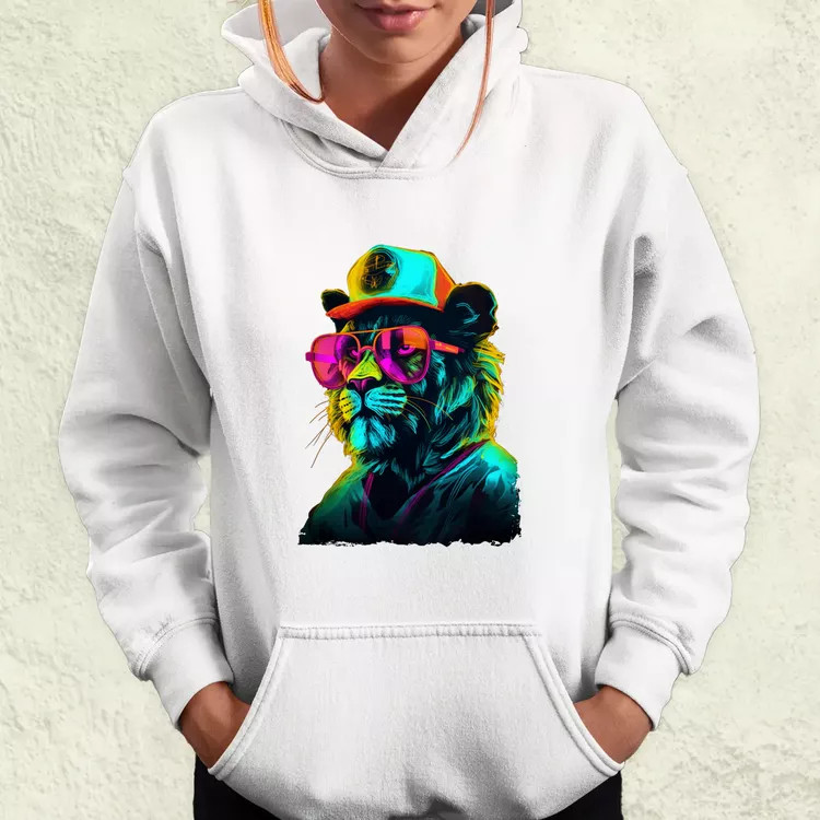 Neon gengszter oroszlán v1 női pulóver