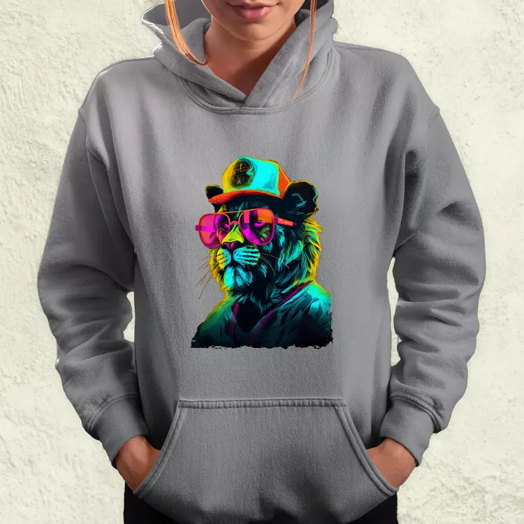 Neon gengszter oroszlán v1 női pulóver