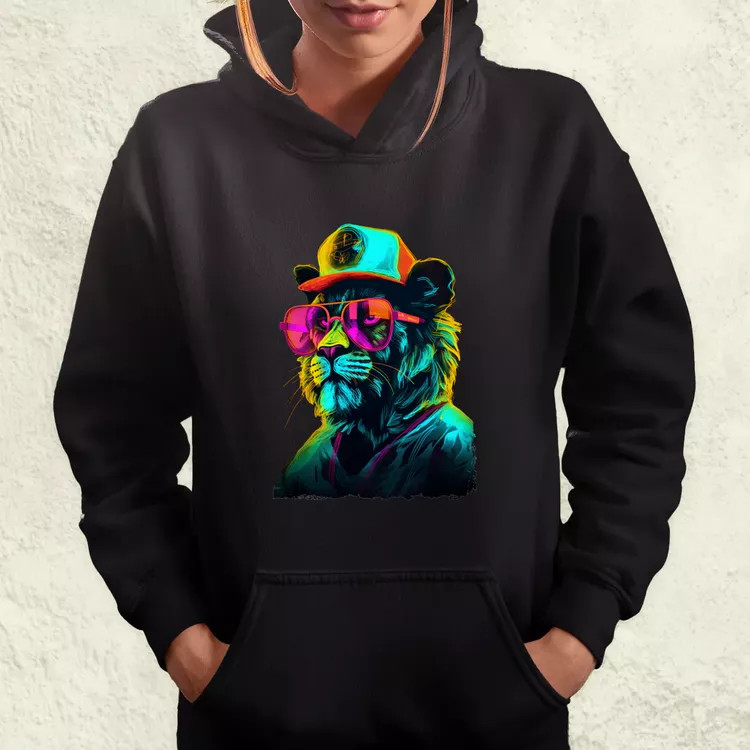 Neon gengszter oroszlán v1 női pulóver