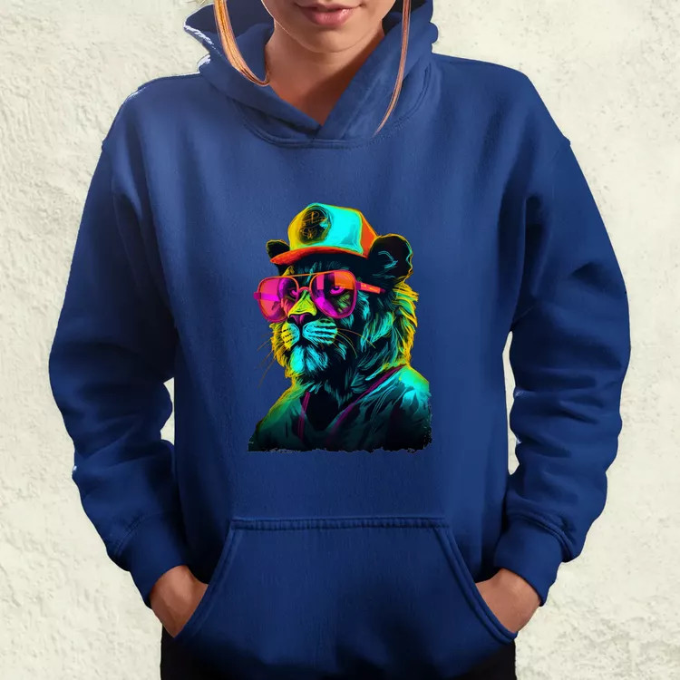 Neon gengszter oroszlán v1 női pulóver