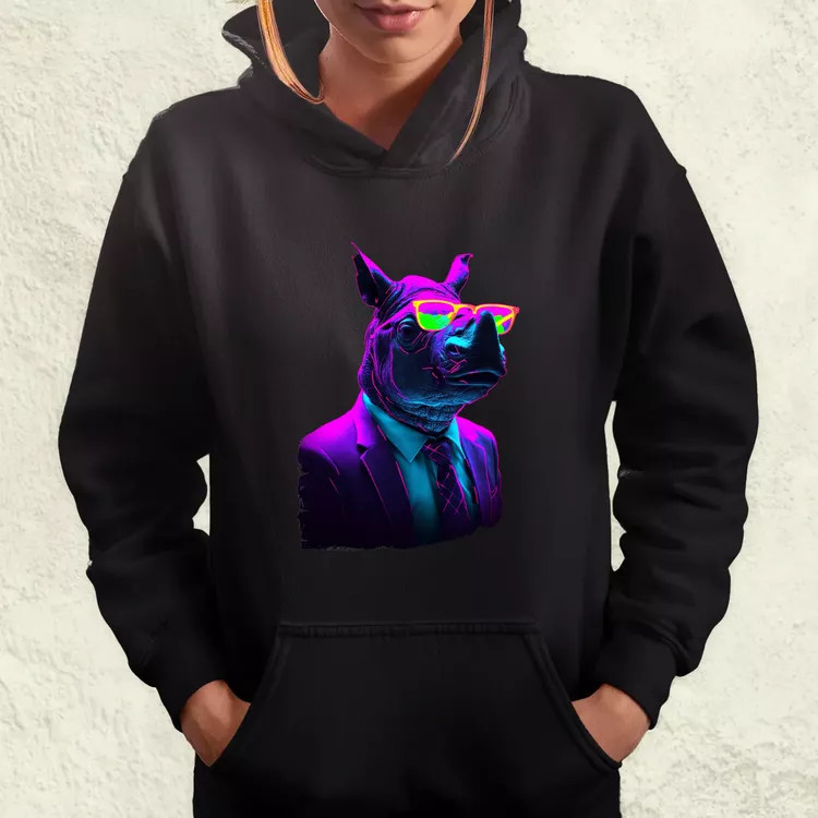 Neon gengszter orrszarvú v1 női pulóver