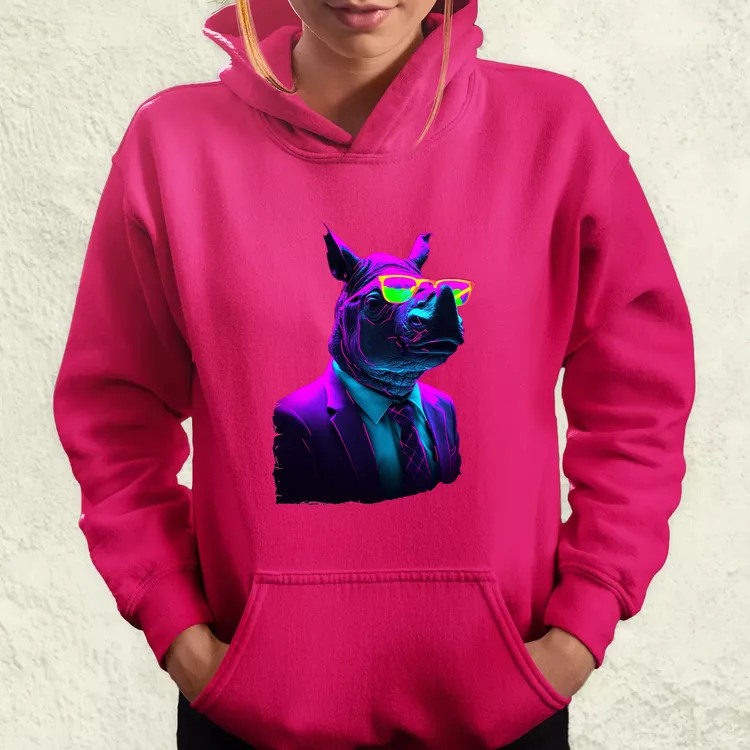 Neon gengszter orrszarvú v1 női pulóver