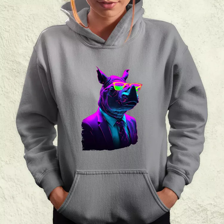 Neon gengszter orrszarvú v1 női pulóver