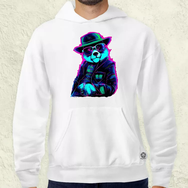 Neon gengszter panda v1 férfi pulóver
