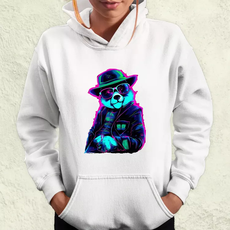 Neon gengszter panda v1 női pulóver