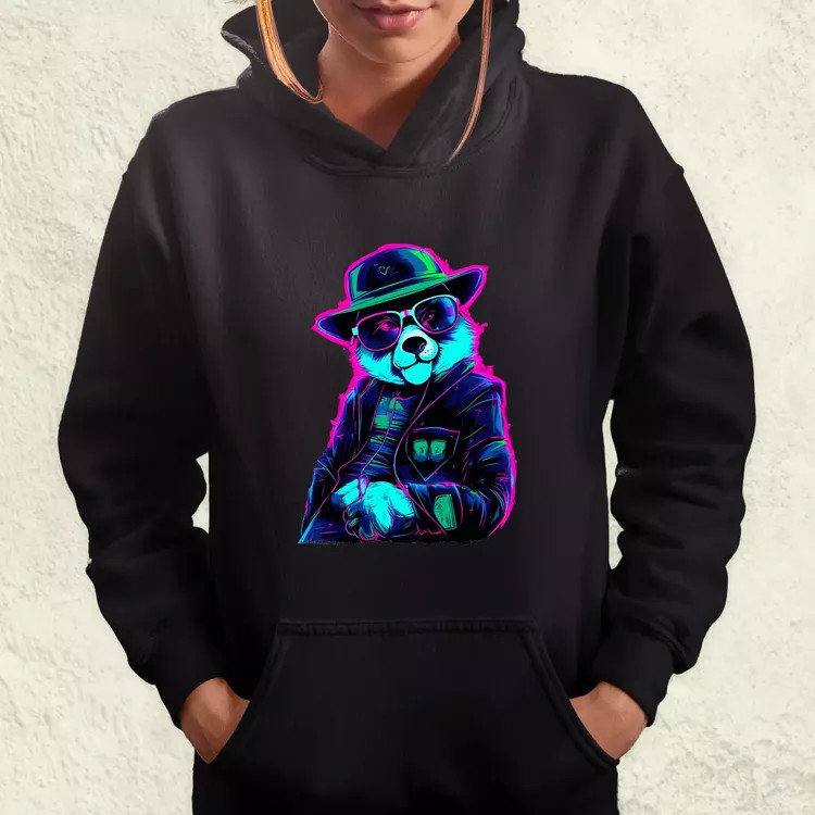 Neon gengszter panda v1 női pulóver
